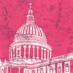 St Pauls pink A-Z London by Ann Burnham